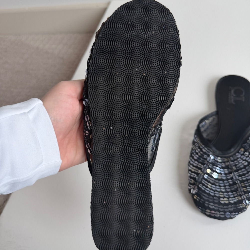 CL by Laundry Sequin Mesh Round Toe Flats - Picture 6 of 14